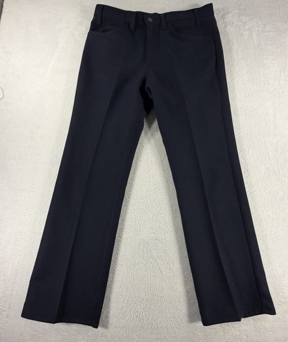 Vintage 80s Levi’s 517 Sta-Pressed Men’s 34x30 Blue Bootcut Trousers USA